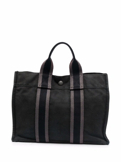 Pre-owned Hermes 1997  Fourre Tout Handbag In Black