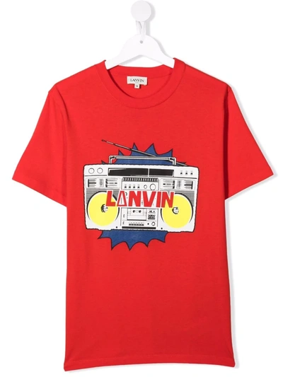 Lanvin Enfant Teen Graphic-print T-shirt In Red