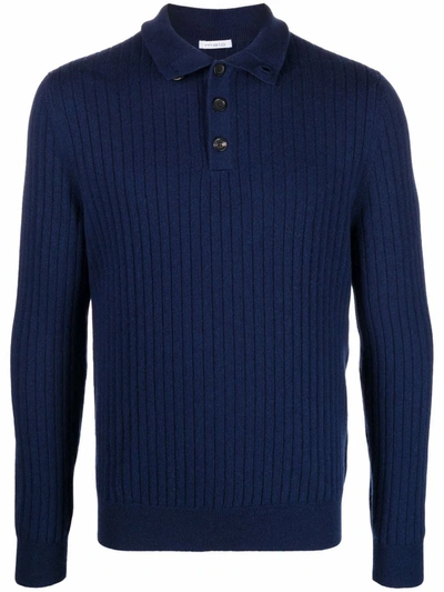 Malo High-neck Pullover In Blue
