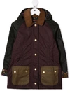 Barbour Beadnell Hooded Jacket In Red