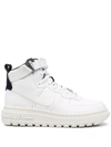 Nike Air Force 1 High Utility 2.0 Suede And Textured-leather Sneakers In Summit White/sail/black/summit White