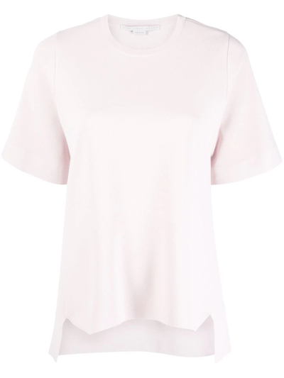 Stella Mccartney High-low Hem T-shirt In Neutrals