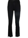 Mother The Insider Mid-rise Frayed Step-hem Stretch Crop Jeans In Not Guilty