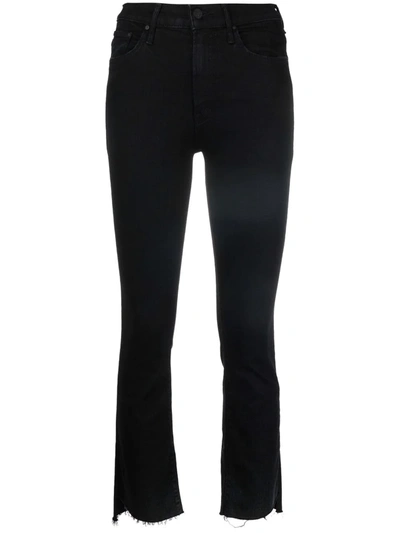 Mother The Insider Mid-rise Frayed Step-hem Stretch Crop Jeans In Not Guilty