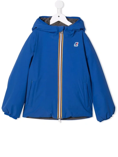 K-way Little Kid's & Kid's Le Vrai 3.0 Claude Hooded Jacket In Royal Blue