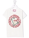 Simonetta Teen Slogan-print Cotton T-shirt In White