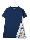 EMILIO PUCCI JUNIOR ASYMMETRIC-PANEL T-SHIRT DRESS