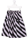 MARQUES' ALMEIDA STRIPED ORGANIC COTTON SKIRT