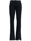 FRAME BLACK DENIM JEANS WITH SPLIT DETAIL,CWMBS470FLMN