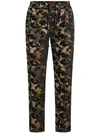 Just Don Green Camouflage-print Straight Leg Trousers In Military Green