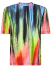 Attico Rainbow-print Short-sleeved T-shirt In Multicolor