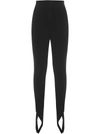 Attico Jamie High-waisted Stirrup Trousers In Black