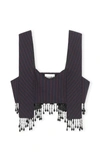 Ganni Beaded Bra Top