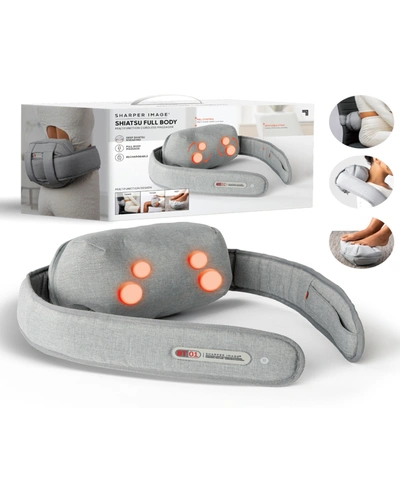 Sharper Image Shiatsu Full Body Multifunction Cordless Massager In Gray