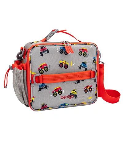Bentgo Kids Prints Lunch Bag - Trucks In Gray And Red