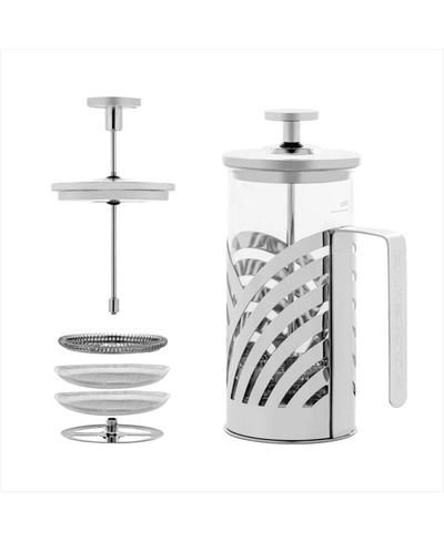 Ovente French Press Carafe Coffee Tea Maker In Silver-tone