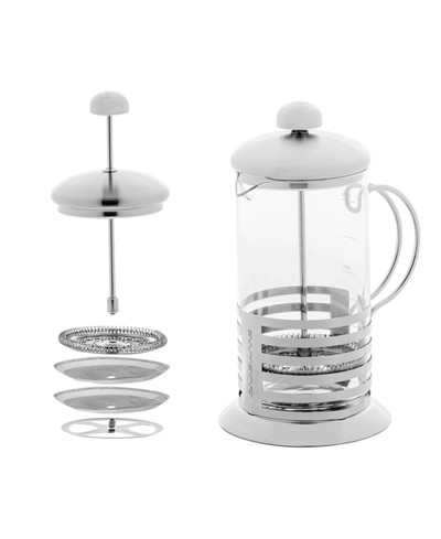Ovente French Press Carafe Coffee Tea Maker In Silver-tone