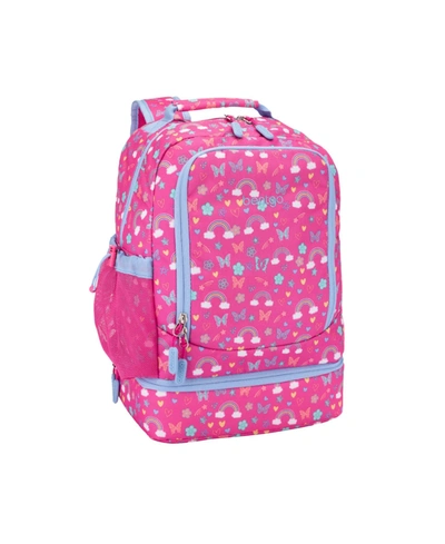 Bentgo Kids Prints 2-in-1 Backpack And Insulated Lunch Bag - Rainbows In Pink Light