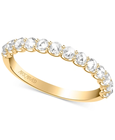 Art Carved Diamond Rose-cut Band (1/2 Ct. T.w.) In 14k White, Yellow Or Rose Gold In Yellow Gold