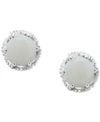 Macy's Aquamarine Stud Earrings (3/4 Ct. T.w.) In Sterling Silver (also In Opal) In Opal