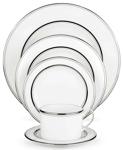 KATE SPADE LIBRARY LANE PLATINUM 5 PIECE PLACE SETTING