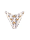 Tory Burch Abstract-print Bikini Briefs In Yellow
