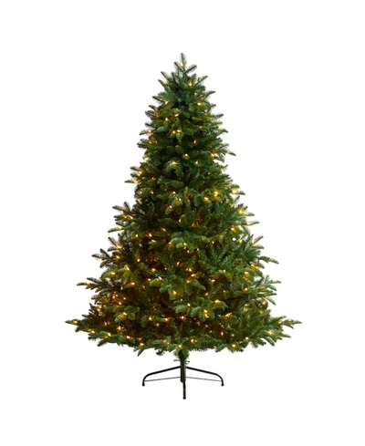 Nearly Natural South Carolina Spruce Artificial Christmas Tree With 400 Warm Lights And 1908 Bendable Branches, 6' In Green