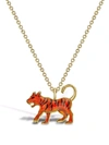 PRAGNELL 18KT YELLOW GOLD ZODIAC TIGER PENDANT NECKLACE