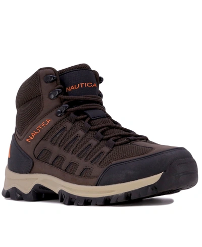 Nautica Men's Corbin Mid Hiking Boot Men's Shoes In Orange/brown