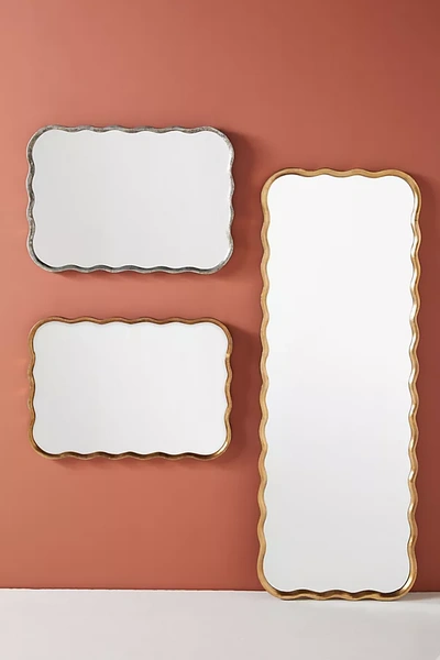 Anthropologie Coquille Mirror By  In Brown Size L In Brown
