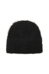 Totême Black Alpaca Knit Beanie In Black