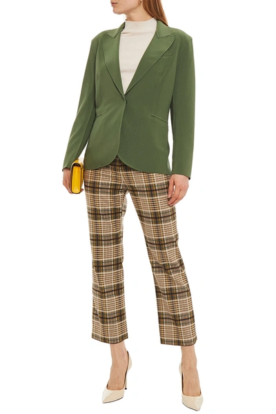 Norma Kamali Crepe De Chine Blazer In Black