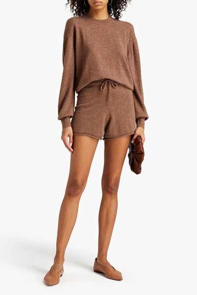 Loulou Studio Drawstring-waist Cashmere Shorts In Brown