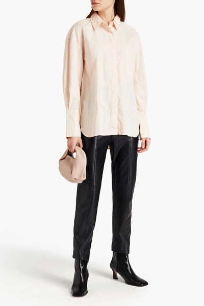 Bite Studios Crinkled Organic Cotton-poplin Shirt In Blush