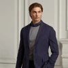 Ralph Lauren Hadley Silk-linen Suit Jacket In Navy