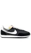 Nike Black & White Waffle Trainer 2 Sneakers In Black  White  Noir  & Orange