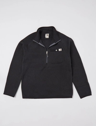 North Face Gordon Lyons 1/4 Zip Sweatshirt In Black