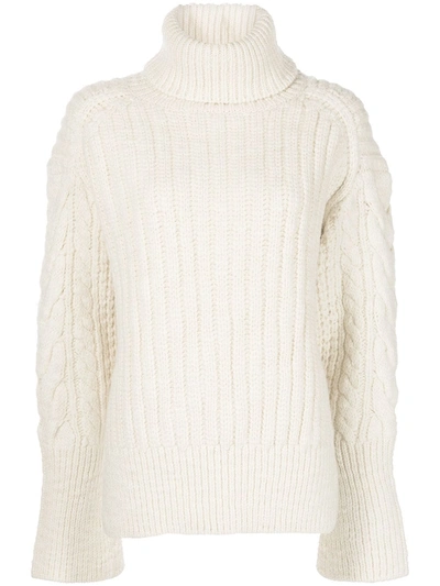 3.1 Phillip Lim / フィリップ リム Ribbed-knit Roll-neck Jumper In White