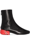 Raf Simons Black Solaris-high Leather Boots In Black
