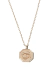 SHAY 18KT ROSE GOLD ZODIAC DISC DIAMOND AND ENAMEL NECKLACE