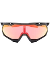 100% Eyewear Speedtrap Shield-frame Sunglasses In Black