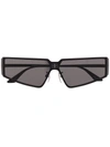 BALENCIAGA SHIELD RECTANGLE-FRAME SUNGLASSES