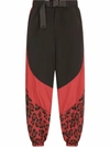 DOLCE & GABBANA PANELLED LEOPARD-PRINT TROUSERS