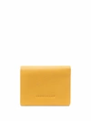 Longchamp Le Foulonné Grained Leather Purse In Yellow