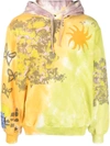 Mcq By Alexander Mcqueen Tie Dye-print Pullover Hoodie In Orange