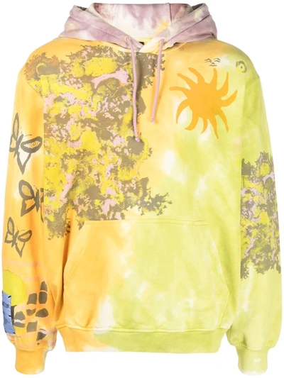 Mcq By Alexander Mcqueen Tie Dye-print Pullover Hoodie In Orange