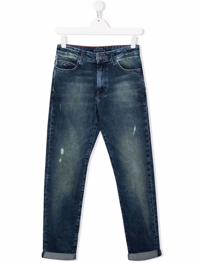 Tommy Hilfiger Junior Teen Mid-rise Skinny Jeans In Blue