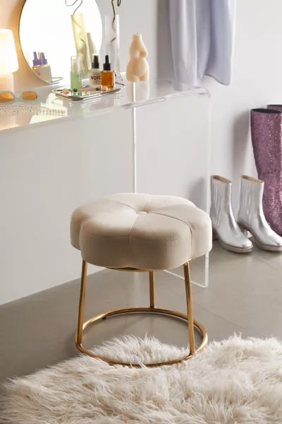 Urban Outfitters Ciara Flower Vanity Stool