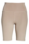Girlfriend Collective High Waist Bike Shorts In Limestone