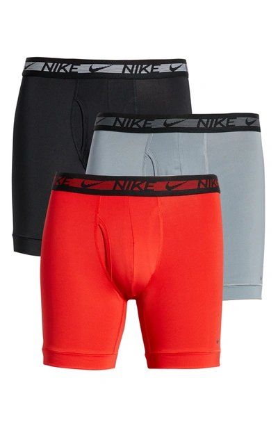 Nike Dri-fit Flex 3-pack Performance Boxer Briefs In Uni Red